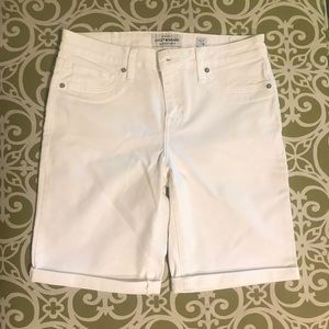Womens Lucky Brand White Bermuda Shorts